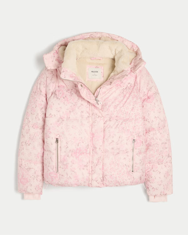 Faux Fur-Lined Puffer Jacket